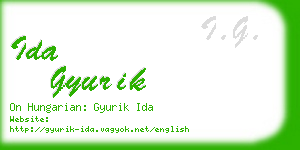 ida gyurik business card